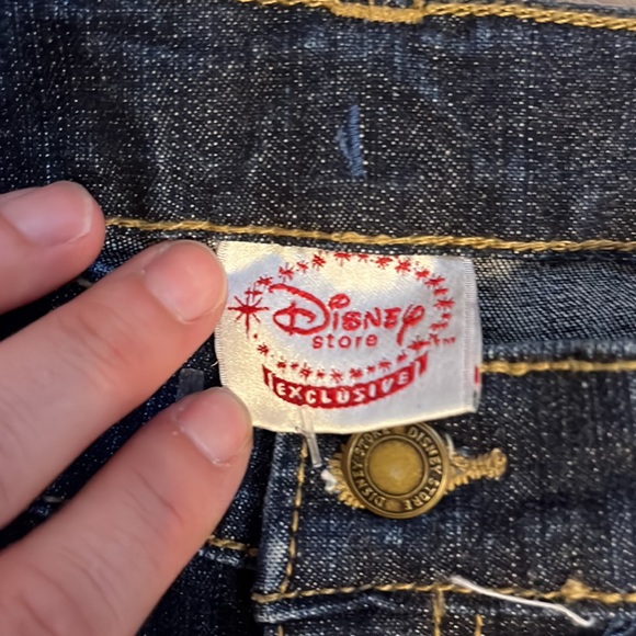Disney Store exclusive girls flare jeans gold Minnie Mouse adjustable waist 12 - Picture 4 of 13